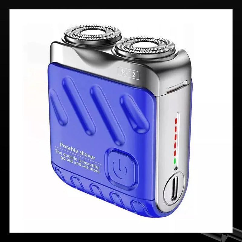 Next-generation portable rotary dual-ring electric shaver.