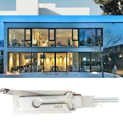 Stainless Steel Key Decoder Tool for Locksmith Training & Educational Use