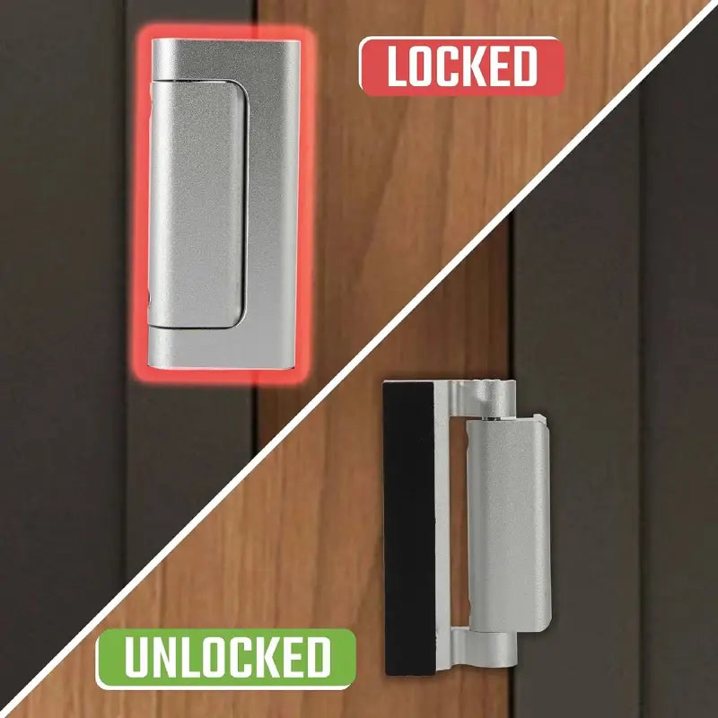 Metal Door Security Latch in Silver or Black