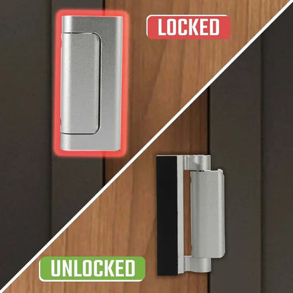 Metal Door Security Latch in Silver or Black