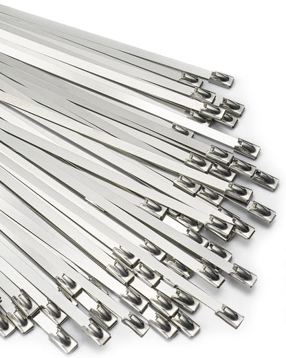Stainless Steel Zip Tie Tool Kit (with 100 Metal Ties)