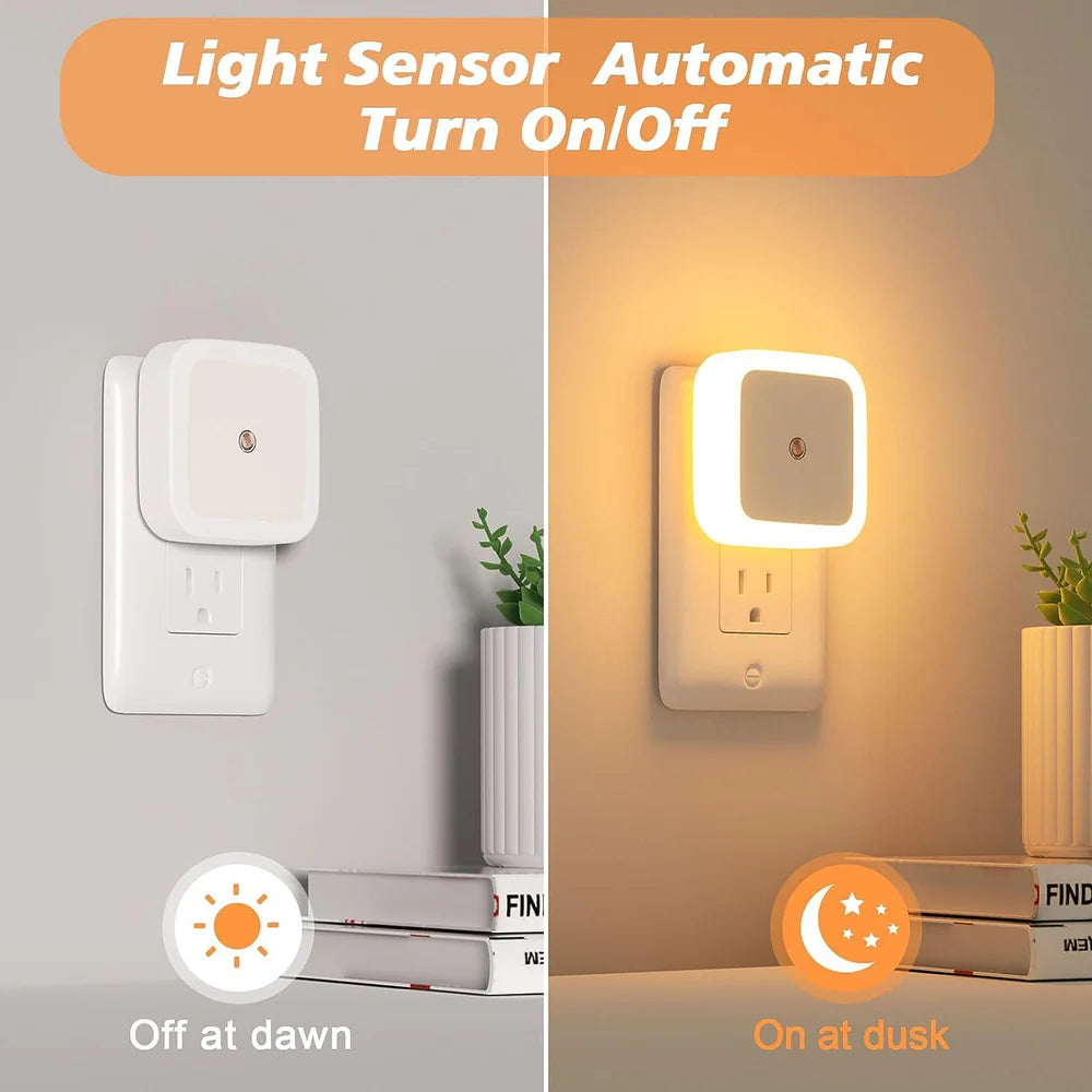 Light Sensor Square LED Night Lamp 6 Pack