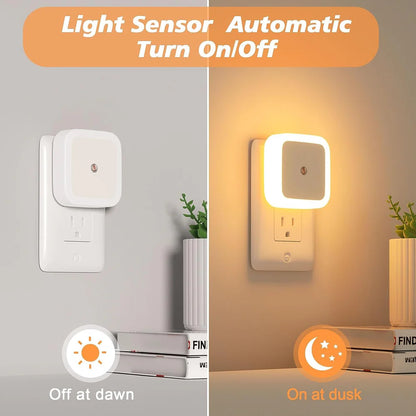 Light Sensor Square LED Night Lamp 6 Pack