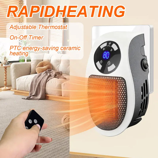 🔥450W Plug-in Electric Heater with Adjustable Thermostat🌡️Heating Your Home🏠