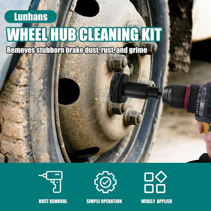 Wheel Hub Rust Removal Tool Kit with 10 Grinding Heads