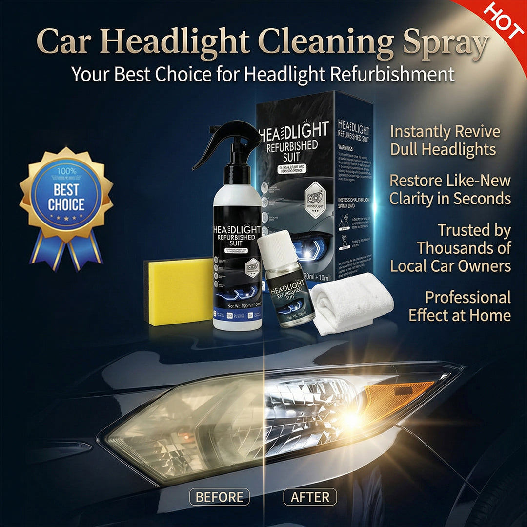 Car Headlight Cleaning and Refurbishing Spray