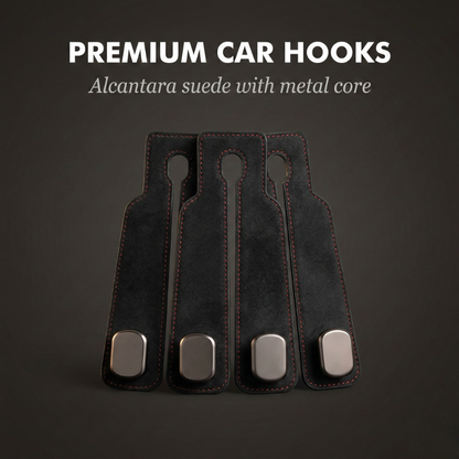 Alcantara Suede Dual Hook & Phone Holder for Car Headrest