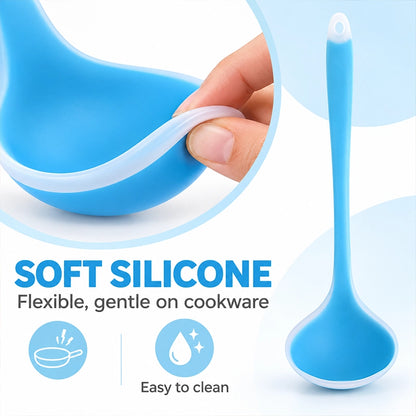 Translucent Silicone Soup Ladle for Everyday Serving