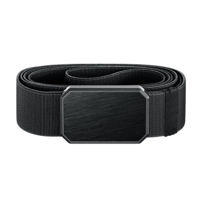Men's Elastic Nylon Belt Metal Buckle Closes When Close Outdoor Leisure Belt