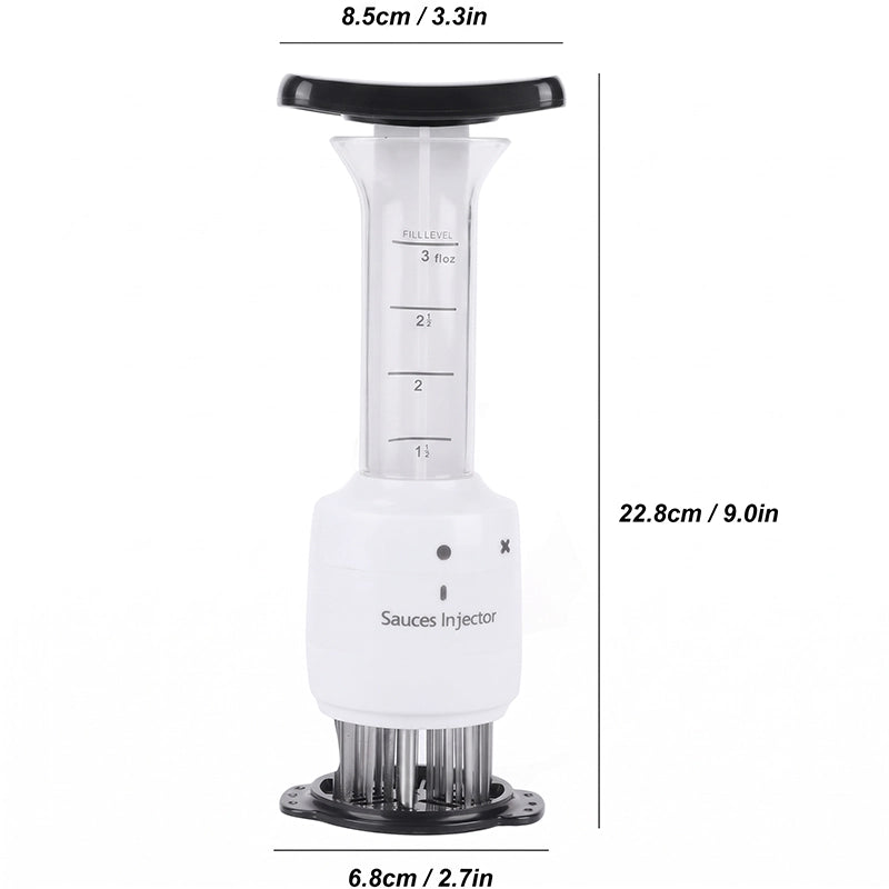 Meat Tenderizer and Marinade Injector for BBQ Preparation
