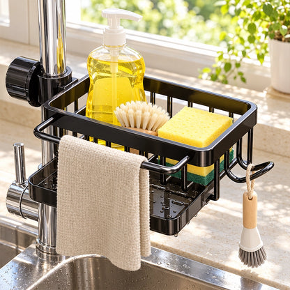 Faucet-Hanging Drain Rack with Removable Drip Tray