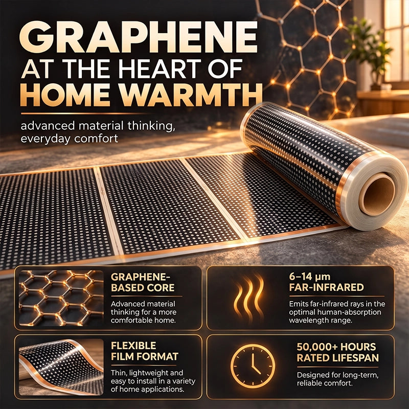 Graphene Electric Heating Mat Set — 50 × 100 cm