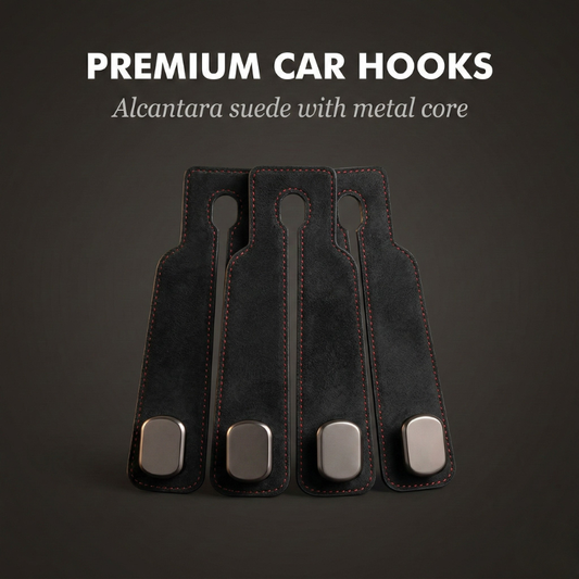 Alcantara Suede Dual Hook & Phone Holder for Car Headrest