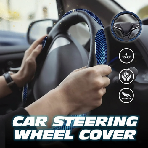 Carbon Fiber Silicone Car Steering Wheel Cover