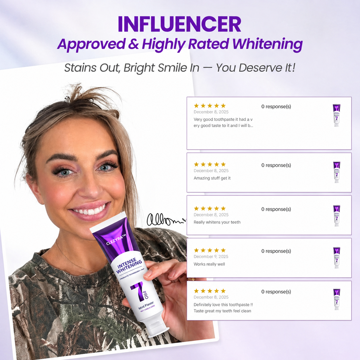 2PCS -Clezyra Pro Intensive Toothpaste