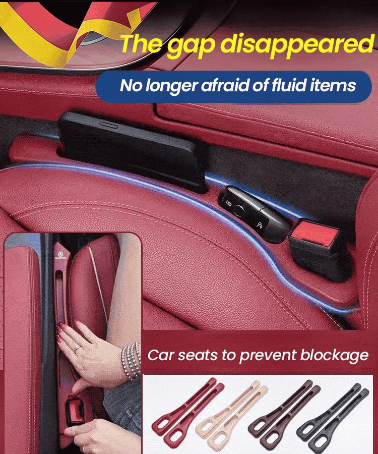 Car Seat Gap Filler 2-Pack – Leak-Proof Gap Plug & Storage Organizer for a Clean Car Interior
