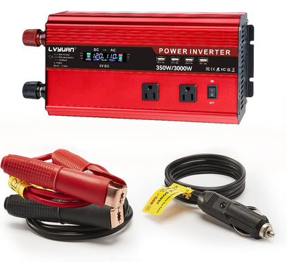 3000W DC 12V To AC 110V Portable Auto Converter Car Solor Inverter