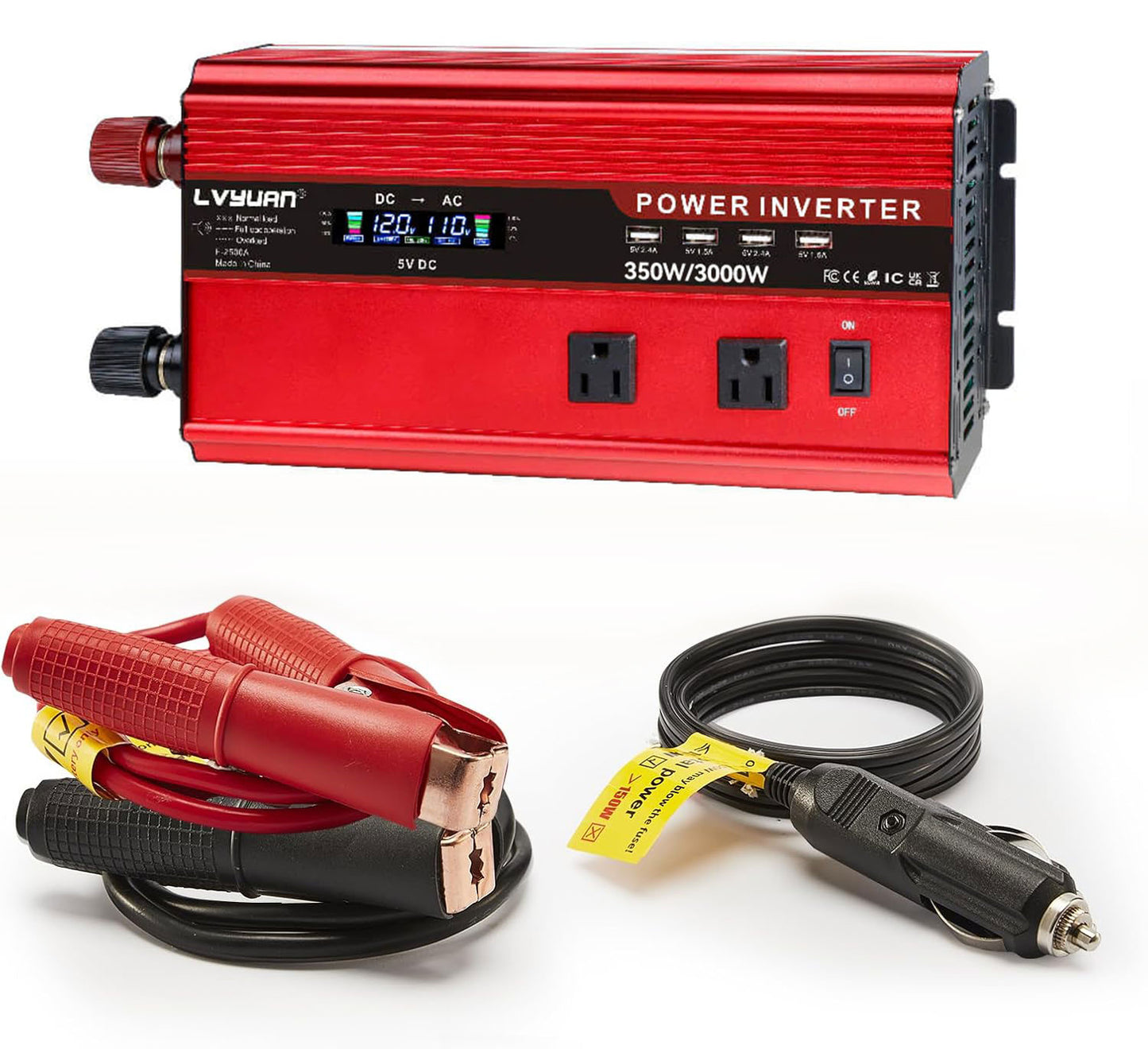 3000W DC 12V To AC 110V Portable Auto Converter Car Solor Inverter