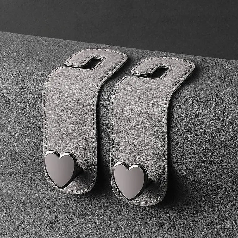 Alcantara Suede Dual Hook & Phone Holder for Car Headrest