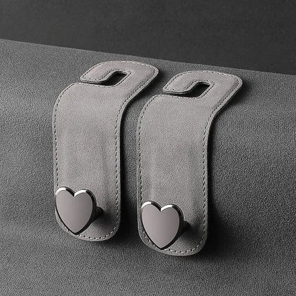 Alcantara Suede Dual Hook & Phone Holder for Car Headrest
