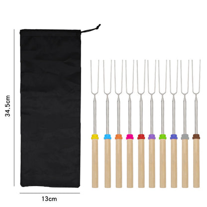 10 Pcs Extendable BBQ Forks