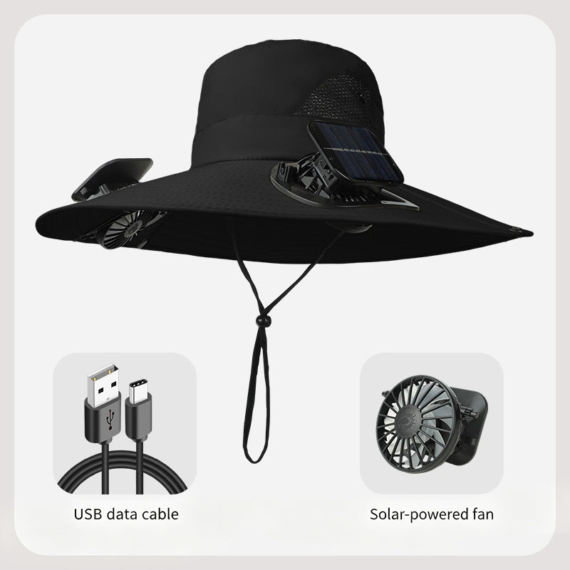 Solar-Powered Fan Hat