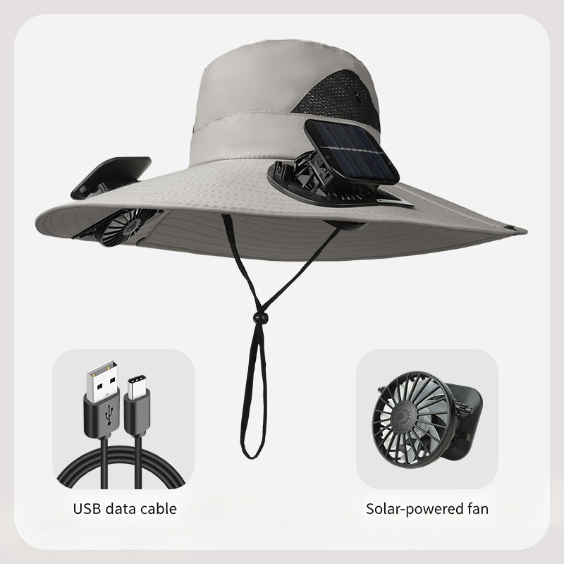Solar-Powered Fan Hat