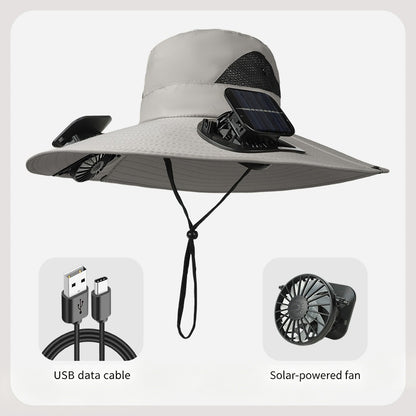 Solar-Powered Fan Hat