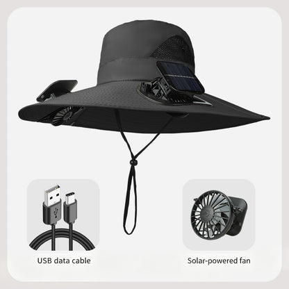 Solar-Powered Fan Hat