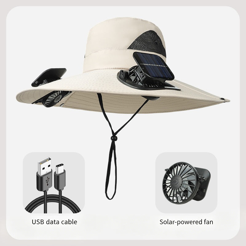Solar-Powered Fan Hat