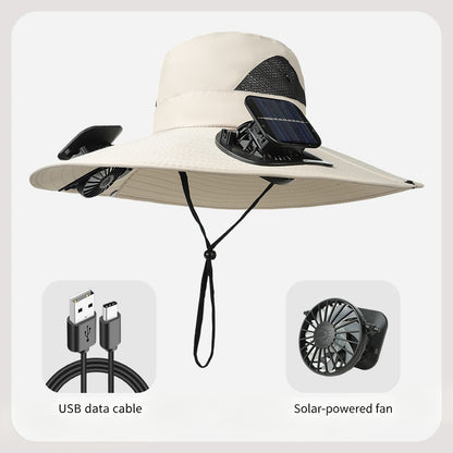Solar-Powered Fan Hat