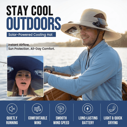 Solar-Powered Fan Hat