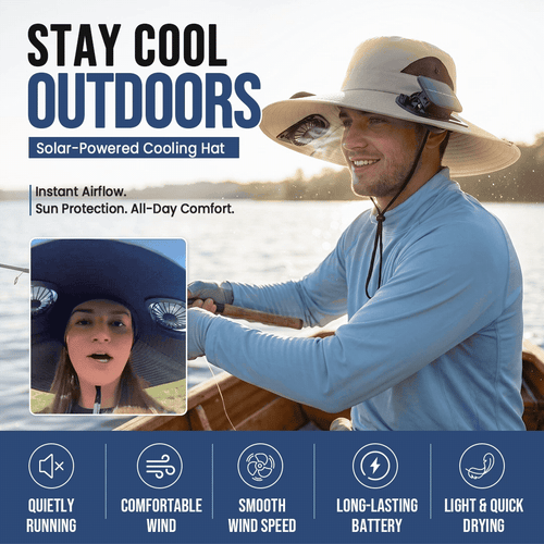 Solar-Powered Fan Hat