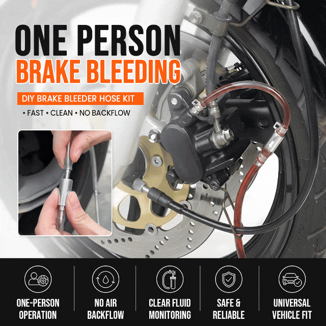 Car Brake Bleeder Hose with One Way Check Valve 2 Pack
