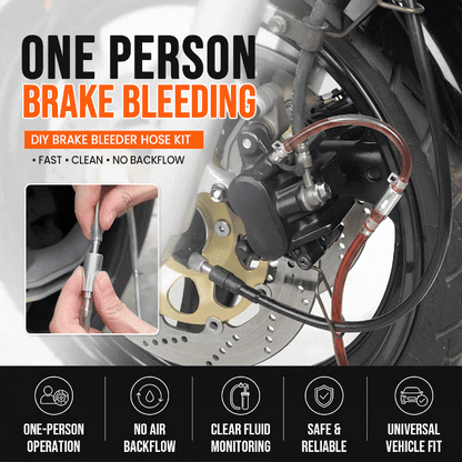 Car Brake Bleeder Hose with One Way Check Valve 2 Pack