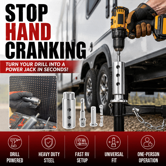 Trailer Jack Electric Drill Adapter Set