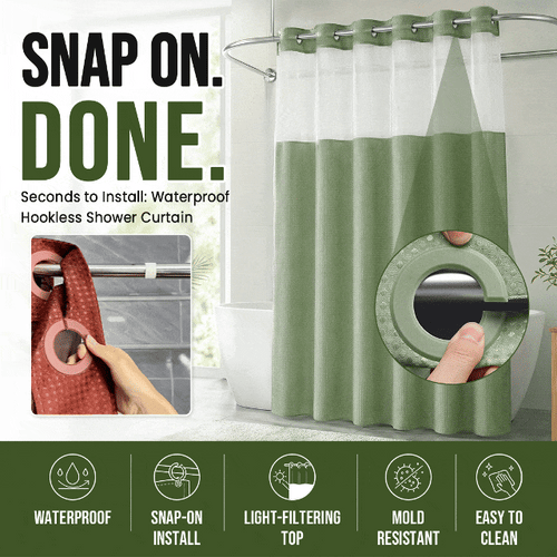 Double Layer Waterproof Shower Curtain 71" × 81"