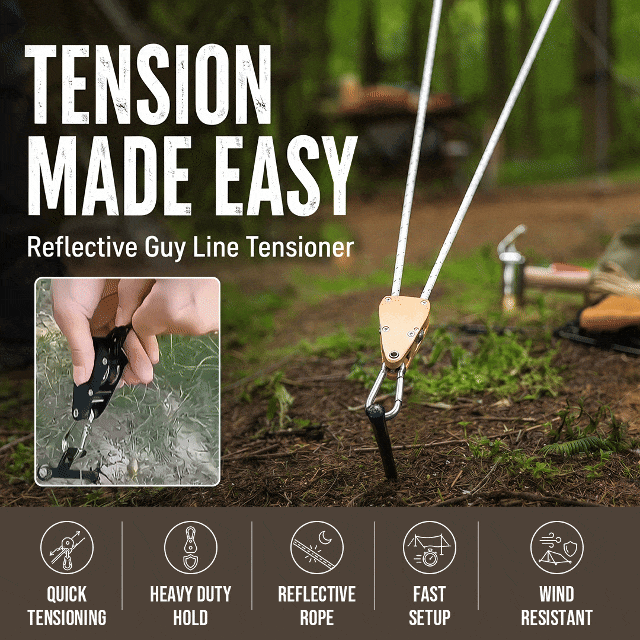 4mmx4m Camping Tent Guy Rope 4 Pack Set