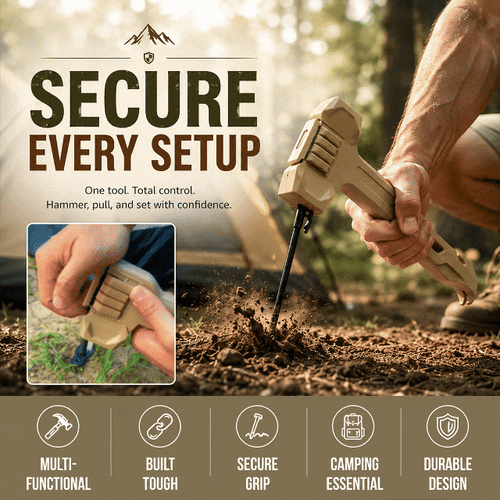Multifunctional Camping Hammer & Tent Stake Puller