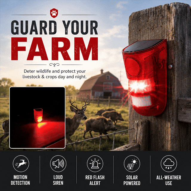 Solar Motion Sensor Detector Alarm with LED Light