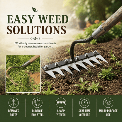 Upgraded Iron Weeding Rake