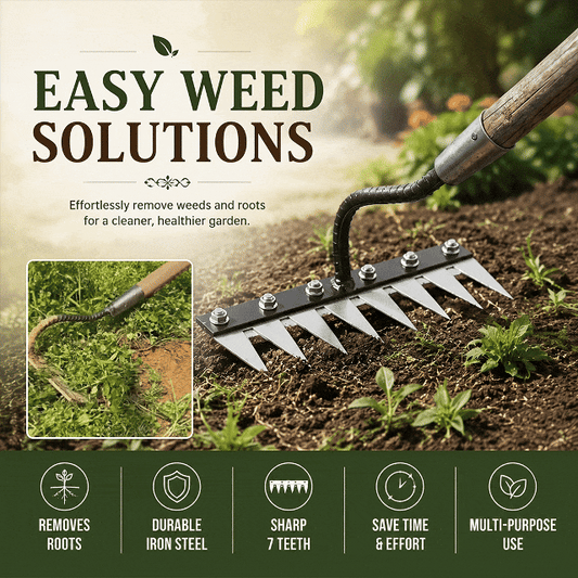 Upgraded Iron Weeding Rake