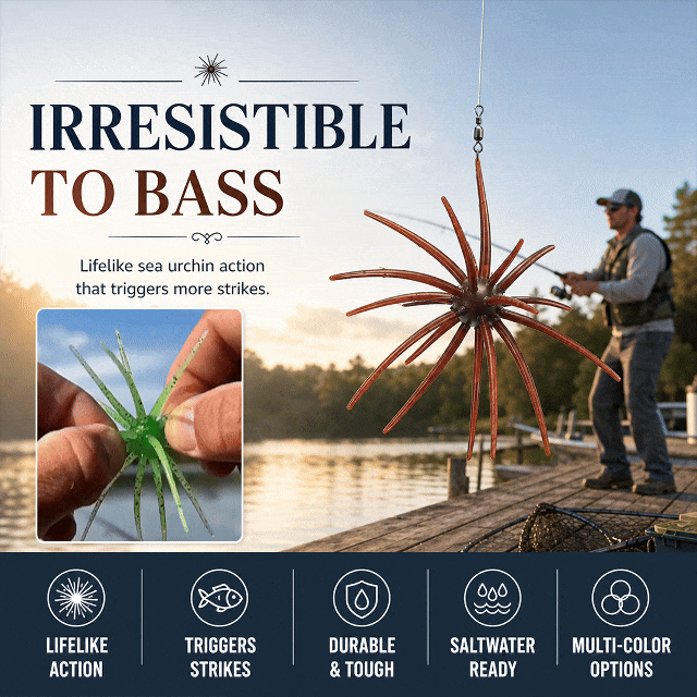 Floating Sea Urchin Soft Lures 6 Pack Set