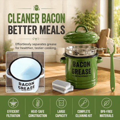 46 oz Grease Container with Filter and Scraper