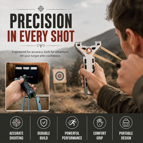 High Precision Outdoor Press-Load Rapid-Fire Slingshot