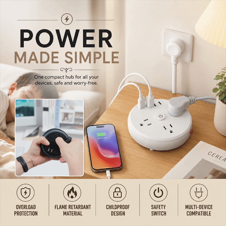 Flat Plug Extension Cord, New Model