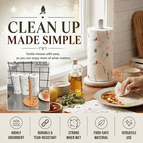 50 PCS Kitchen Paper Towels Extra Thick Wet & Dry Dual Use Oil Removing