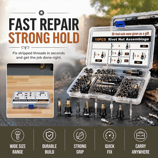 Manual & Electric Rivet Nut Tool Kit, Rivnut Setting Tool Set