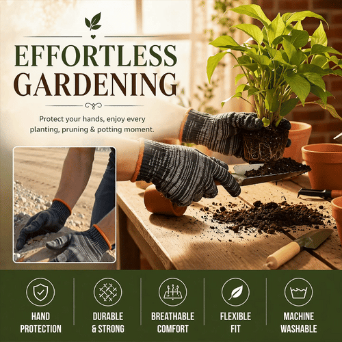 10 Pairs Knitted Durable Protective Work Gloves