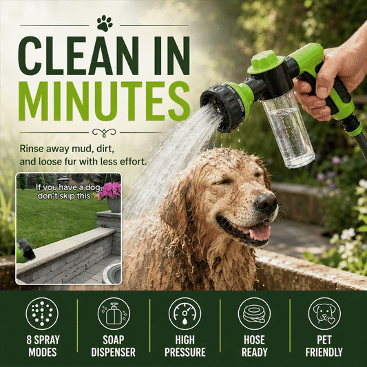 8-Pattern Pet Shower & Cleaning Sprayer